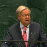 UN chief speaking on principles and power